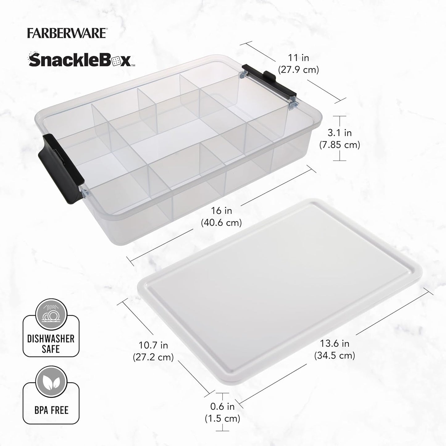 Farberware Build-A-Board Snacklebox with Poly Lid