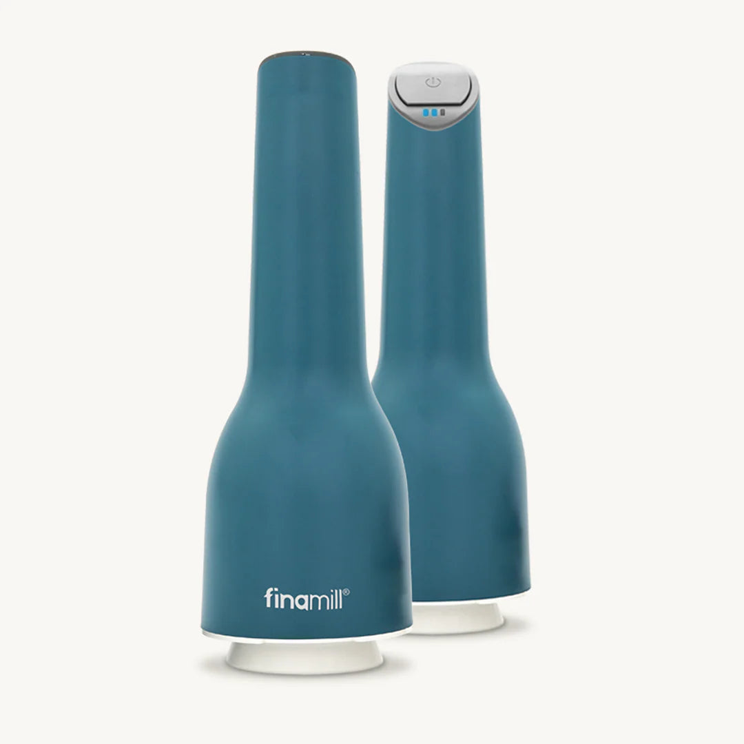 FinaMill USB Rechargeable Grinder + 2 Pods (ProPlus, Peppercorn): Ocean Blue