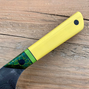 Fixed Star Forge "As Above, So Below" Damascus Chef's Knife (Yellow)