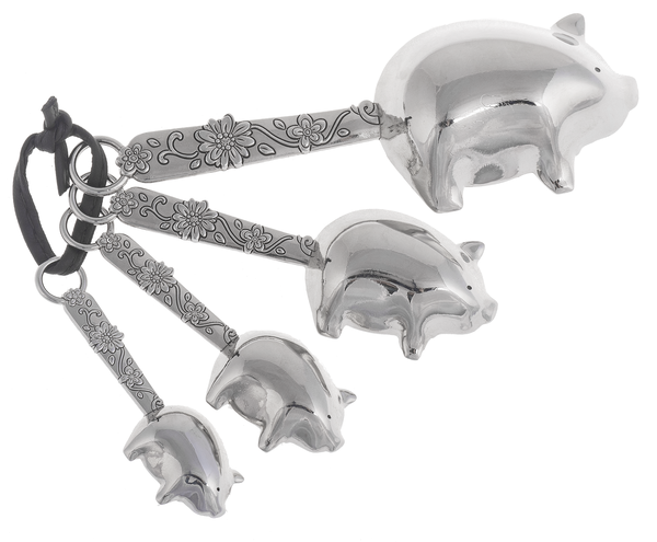 Ganz Measuring Spoons (Set of 4): Pig