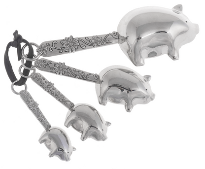 Ganz Measuring Spoons (Set of 4): Pig