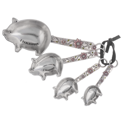 Ganz Measuring Spoons (Set of 4): Pig