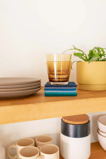 Graf Lantz Coasters (Set of 6): Square, Ocean