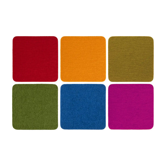 Graf Lantz Coasters (Set of 6): Square, Rainbow