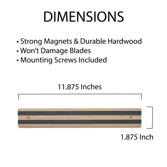 HIC Magnetic Knife Bar: 12"
