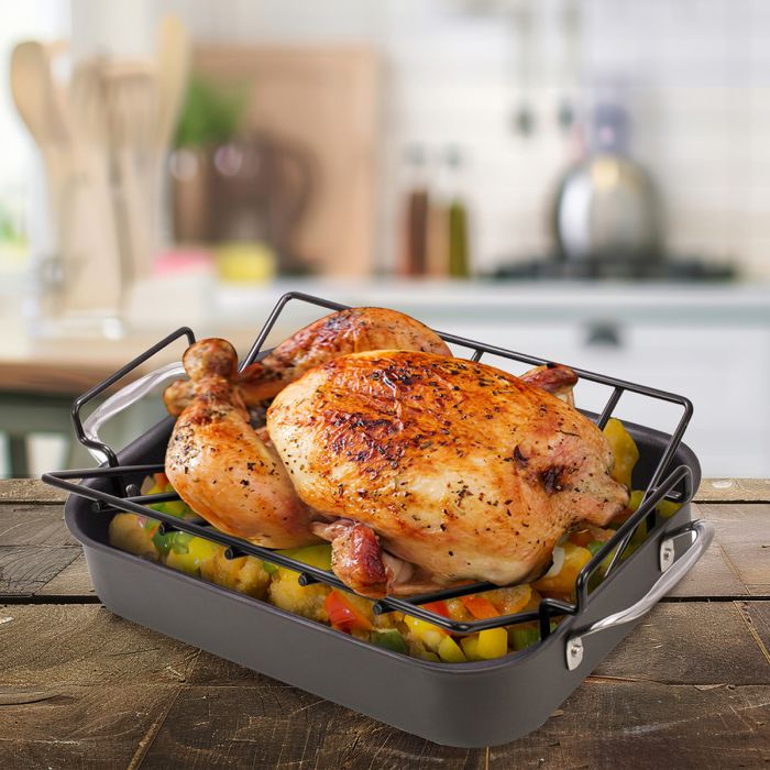 HIC Roast Rack: Non-Stick V-Rack, 10" x 16"