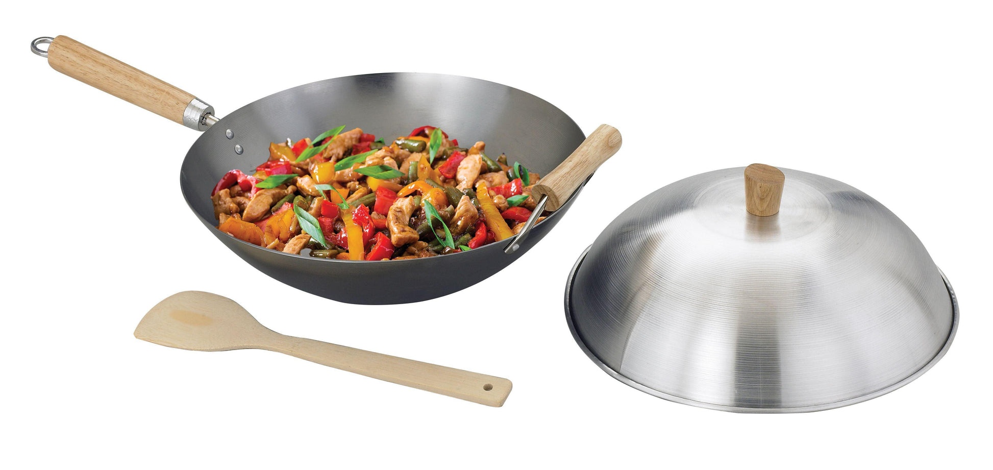 Helen's Asian Kitchen Carbon Steel Wok Set