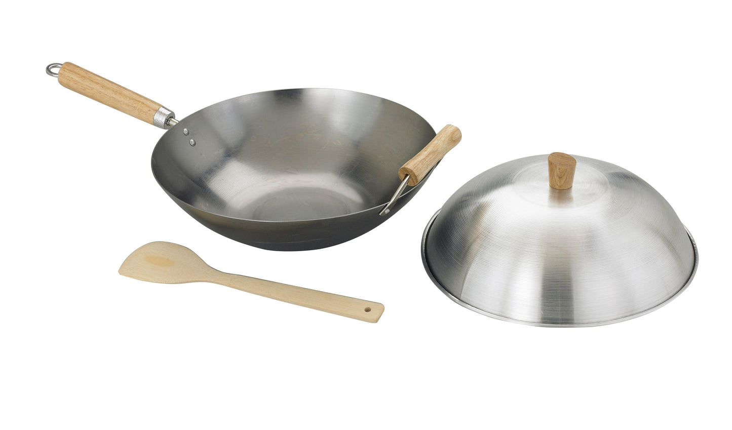 Helen's Asian Kitchen Carbon Steel Wok Set