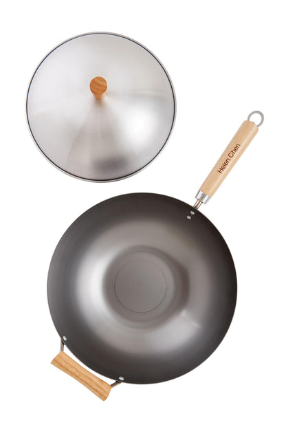 Helen's Asian Kitchen Carbon Steel Wok Set