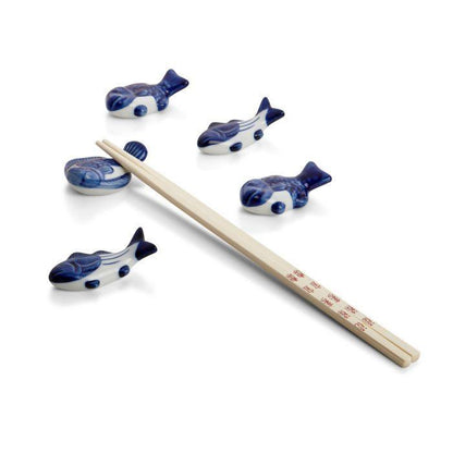 Helen's Asian Kitchen Chopstick Rests (Set of 5): Fish