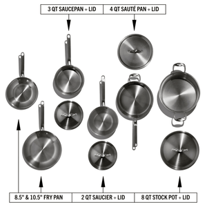 Heritage Steel x EATER Cookware Set: 10 Piece
