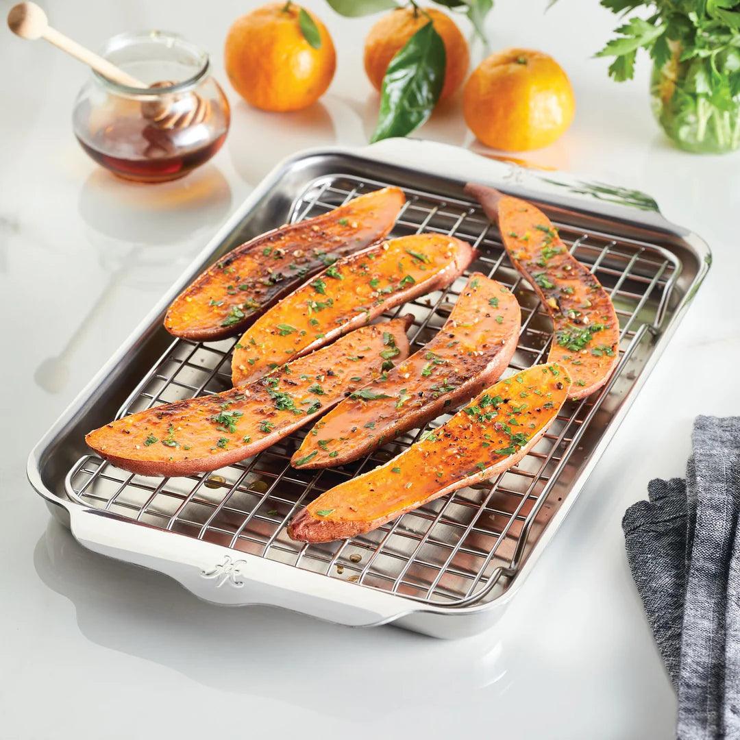 Hestan OvenBond Tri-Ply Sheet Pan / Cooling Rack Set: Quarter Sheet