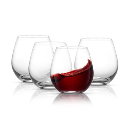 JoyJolt Spirits Stemless Wine Glasses (Set of 4)