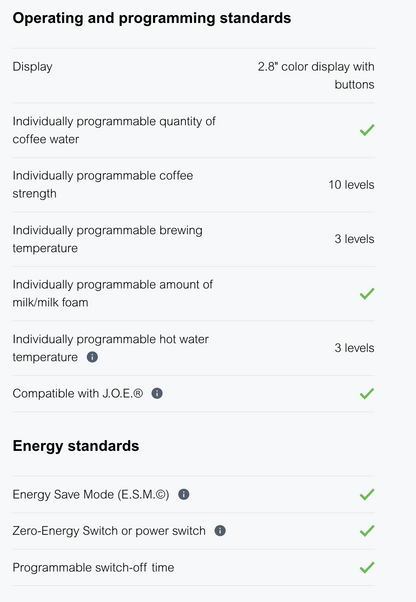 Jura Automatic Coffee Machine: E6, Platinum