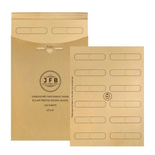 Just.Find.Best Pre-Cut Parchment Paper: 12" x 16", Eclair Printed