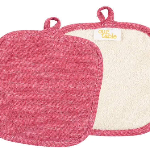 KAF Strada Pot Holders (Set of 2): Red