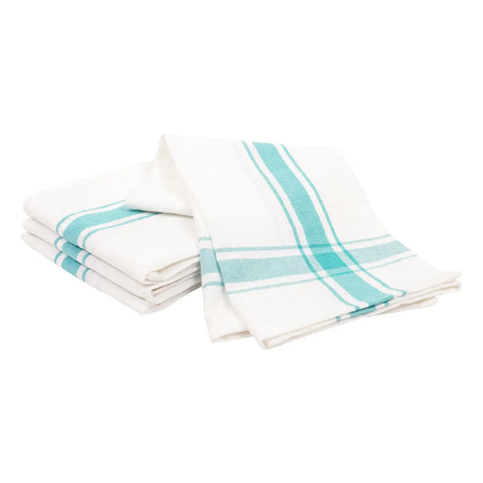 KAF Farm Stripe Flour Sack Towels (Set of 3): Teal