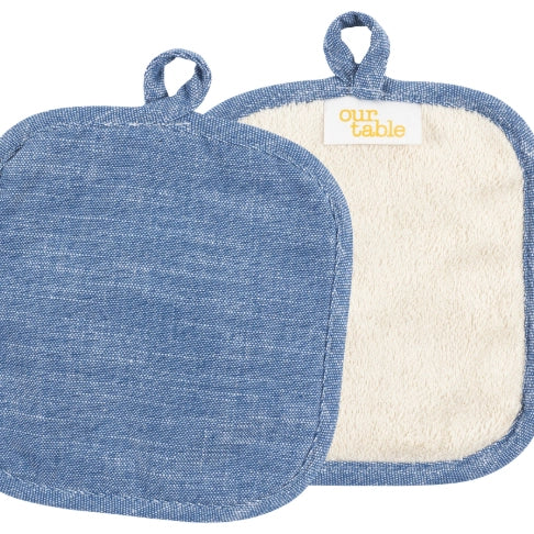 KAF Strada Pot Holders (Set of 2): Blue