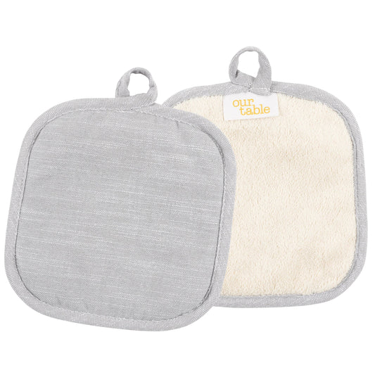 KAF Strada Pot Holders (Set of 2): Gray