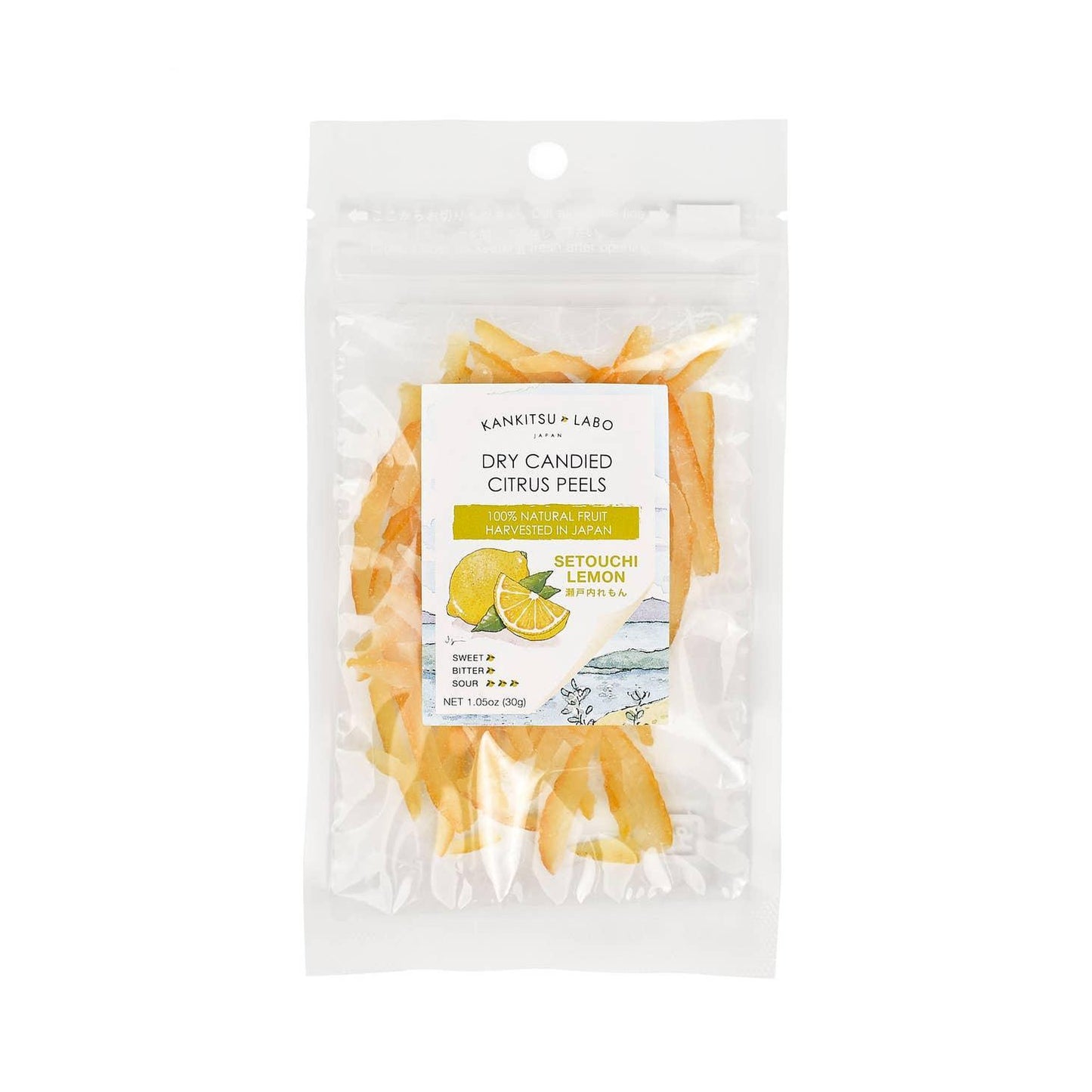 Kankitsu Labo Dry Candied Setouchi Lemon Peel - 1.05oz