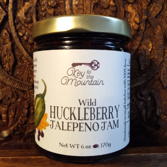 Key To The Mountain Huckleberry Jalapeno Jam: 2oz