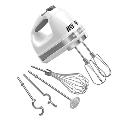 KitchenAid Hand Mixer: 9 Speed, White