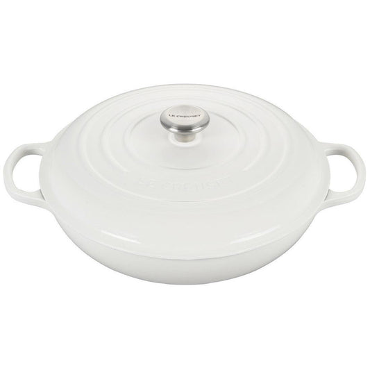 Le Creuset Braiser: 5QT, White