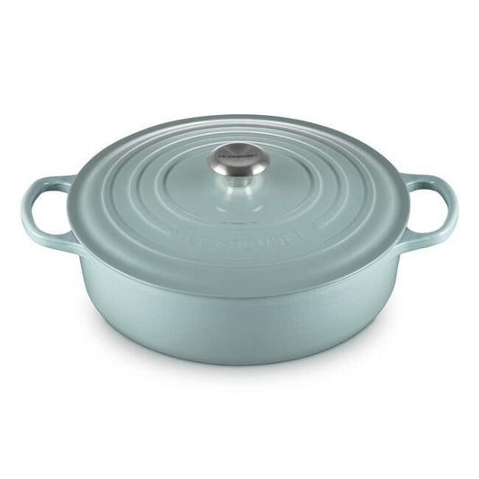 Le Creuset Round Wide Dutch Oven: 6.75 QT, Sea Salt