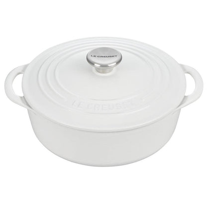 Le Creuset Shallow Round Dutch Oven: 2.75 QT, White