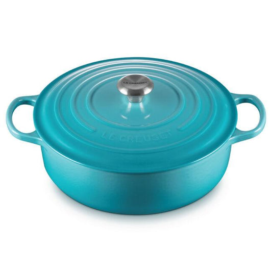 Le Creuset Round Wide Dutch Oven: 6.75 QT, Caribbean