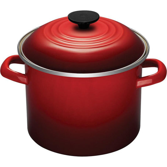 Le Creuset Enamel-On-Steel Stockpot: 6 QT, Cerise