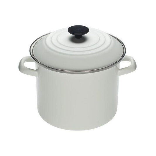 Le Creuset Enamel-On-Steel Stockpot: 8 QT, White