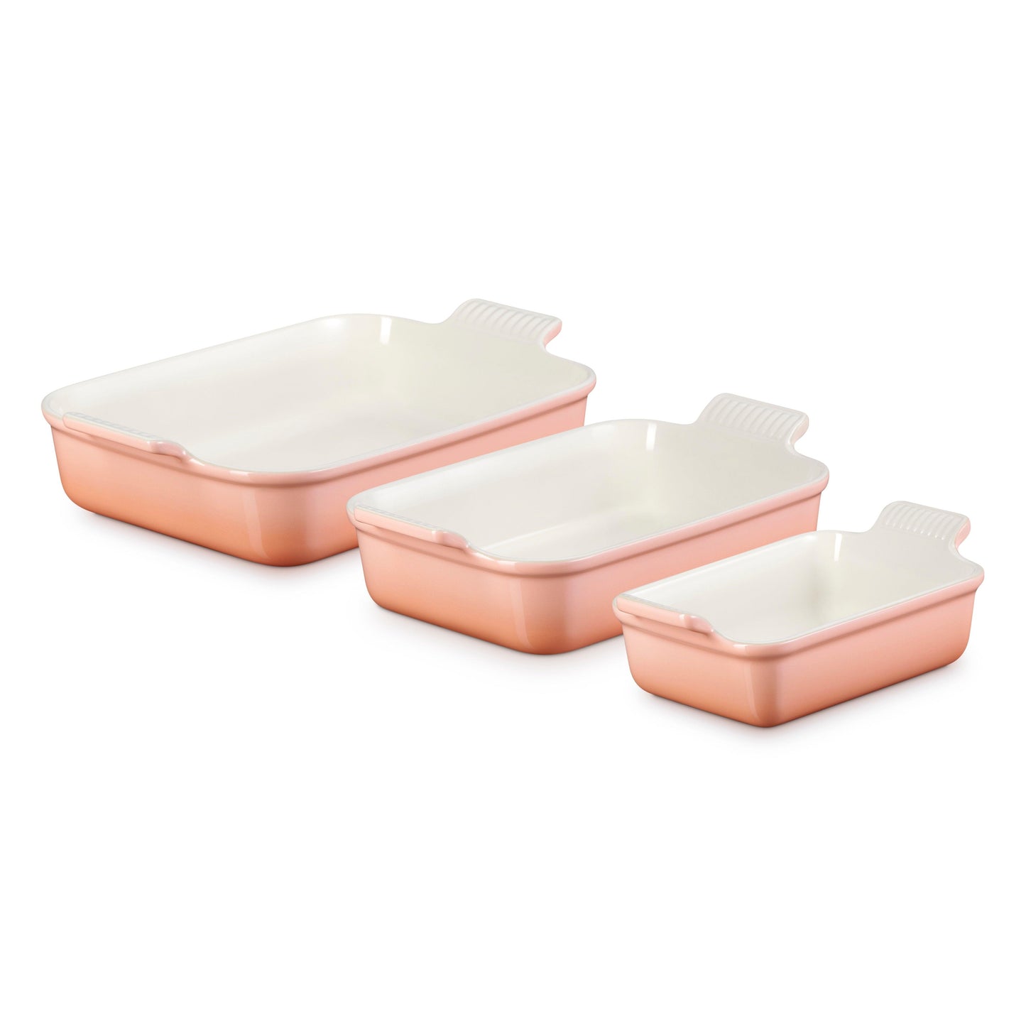 Le Creuset Heritage Rectangular Baking Dishes (Set of 3): Peche