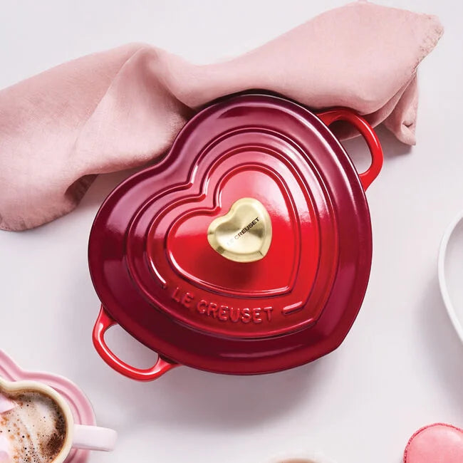 Le Creuset Heart Collection Knob: Light Gold