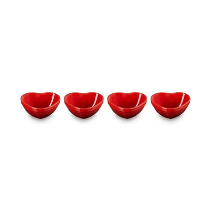 Le Creuset Heart Collection Pinch Bowls (Set of 4): Cerise