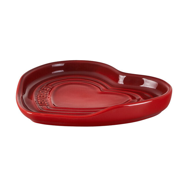 Le Creuset L'Amour Collection Heart Spoon Rest: Cerise