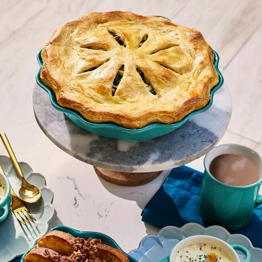 Le Creuset Heritage Pie Dish: Bleu Riviera