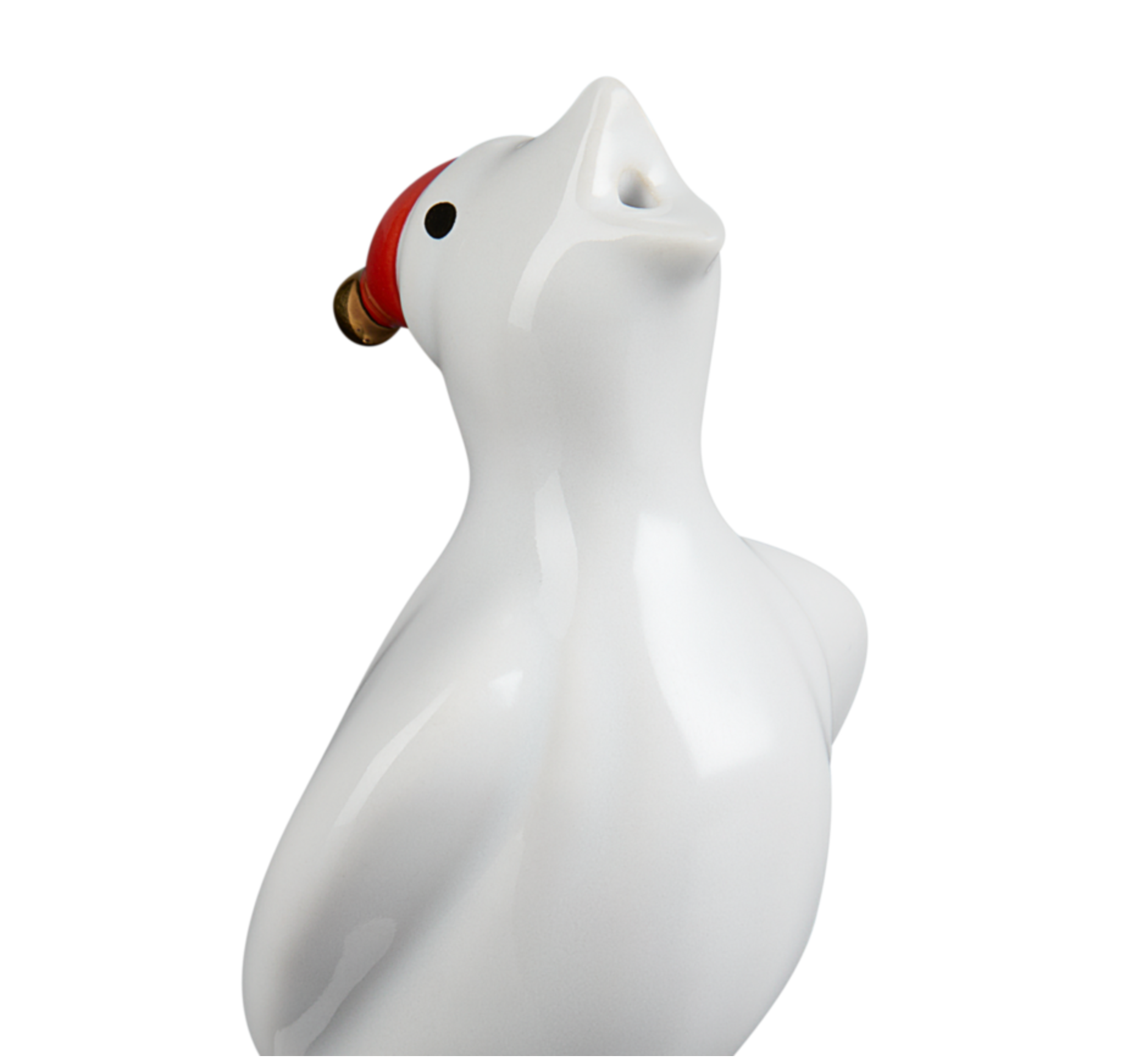 Le Creuset Pie Bird: White with Santa Hat