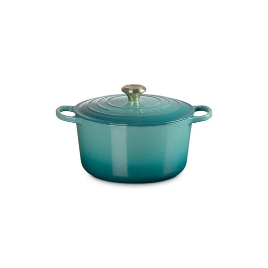 Le Creuset Round Deep Dutch Oven:  6.5 QT, Bleu Riviera