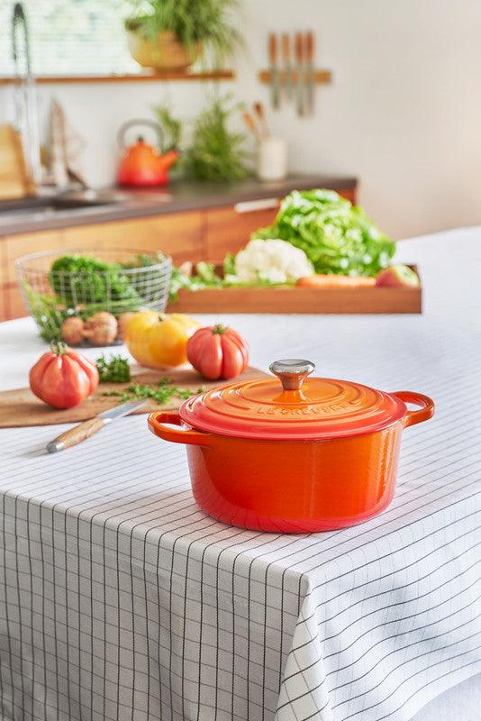 Le Creuset Round Dutch Oven: QT, Flame – Zest Billings