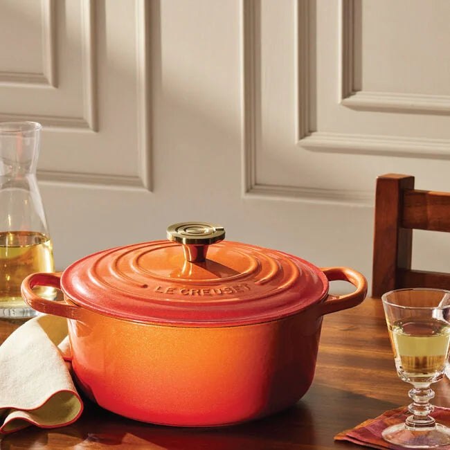 Le Creuset Round Dutch Oven: 4.5 QT, Flamme Dorée