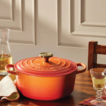 Le Creuset Round Dutch Oven: 4.5 QT, Flamme Dorée