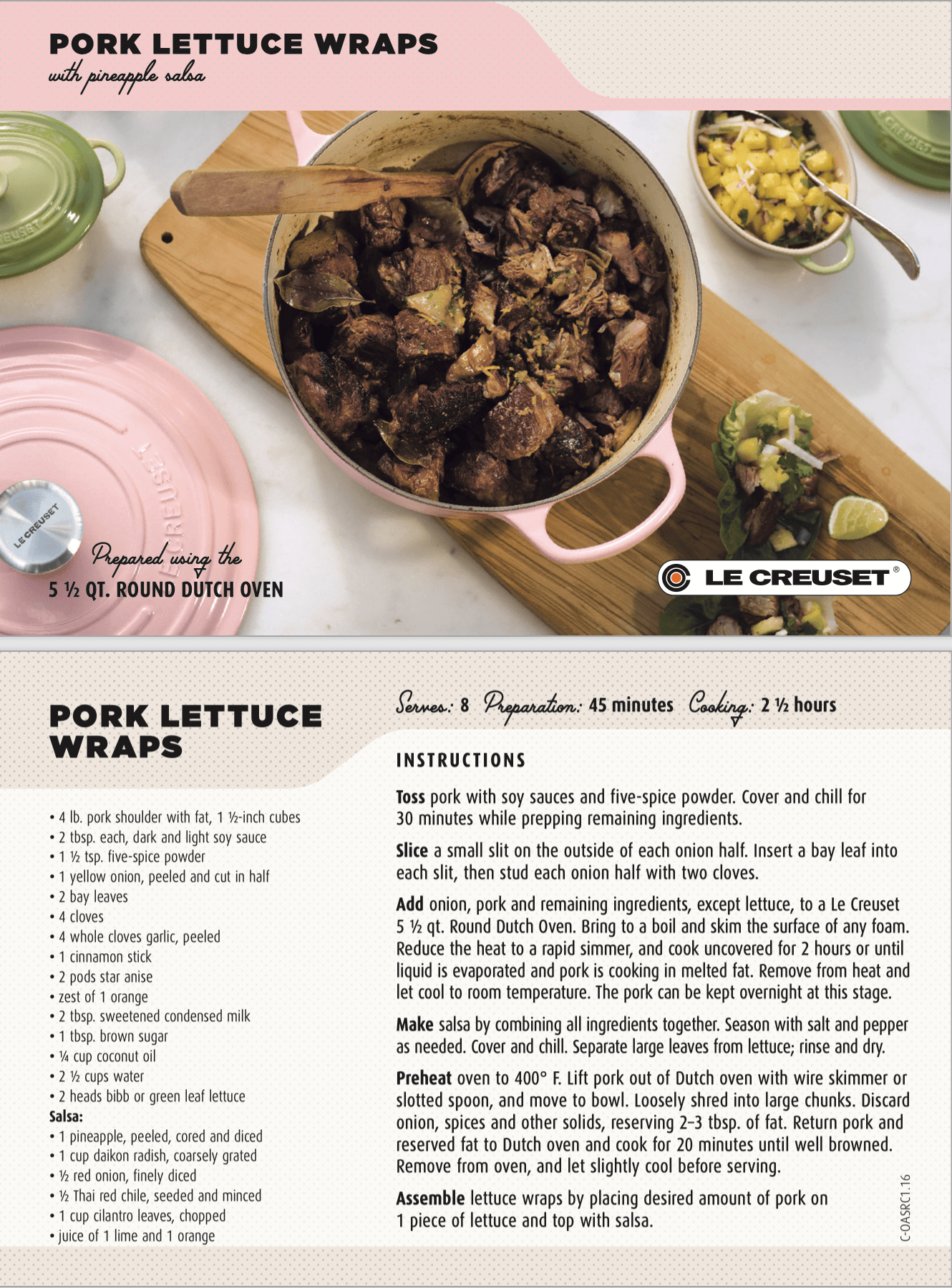 Le Creuset Round Dutch Oven: 5.5 QT, Marseille