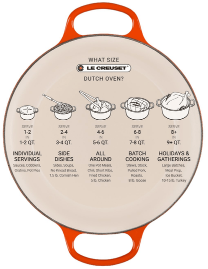 Le Creuset Round Dutch Oven: 9 QT, Flame