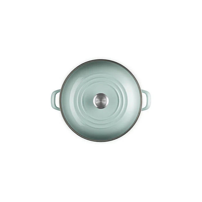 Le Creuset Enamel-On-Steel Stockpot: 16 QT, Sea Salt