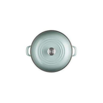 Le Creuset Enamel-On-Steel Stockpot: 16 QT, Sea Salt