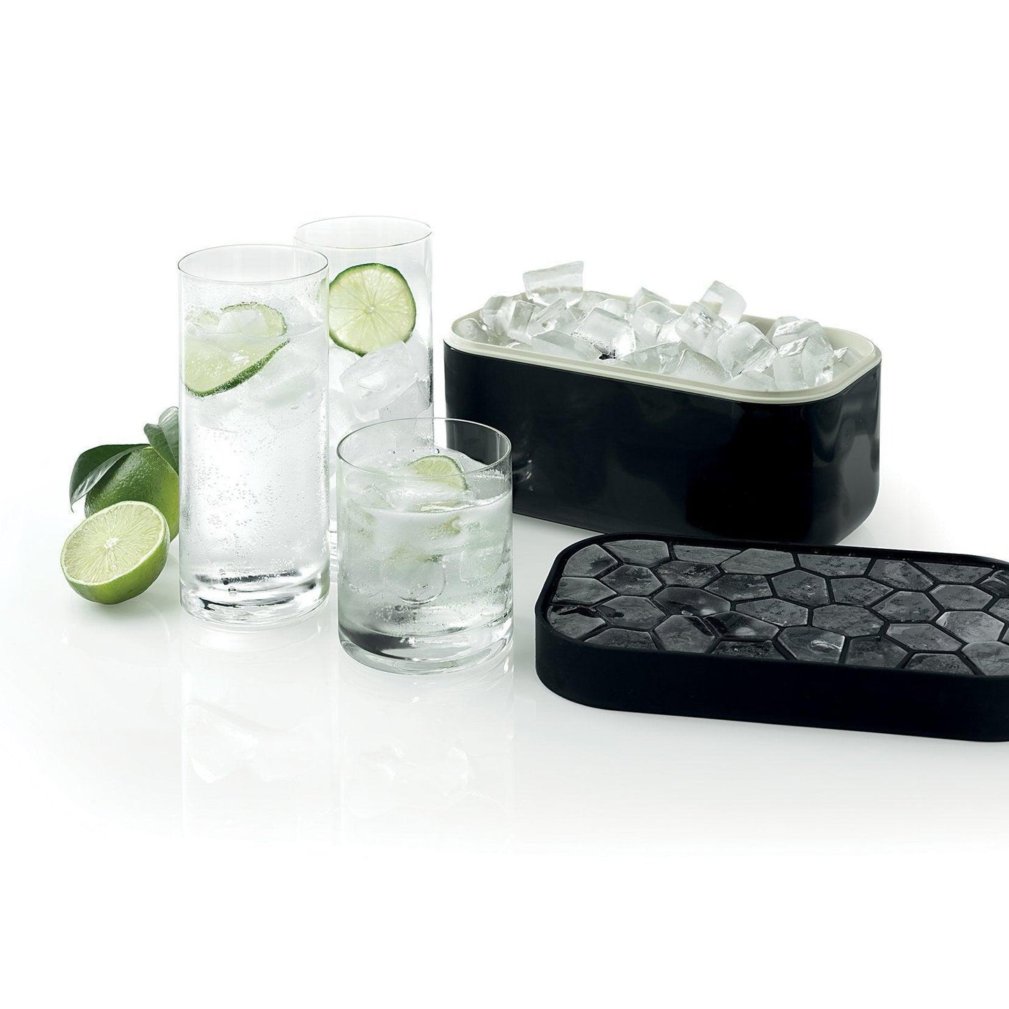 Lekue Ice Box with Reversible Lid: Black