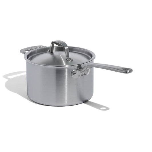 MADE IN® Stainless Clad Saucepan with Lid: 4 QT