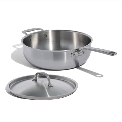 MADE IN® Stainless Clad Saucier with Lid: 5 QT