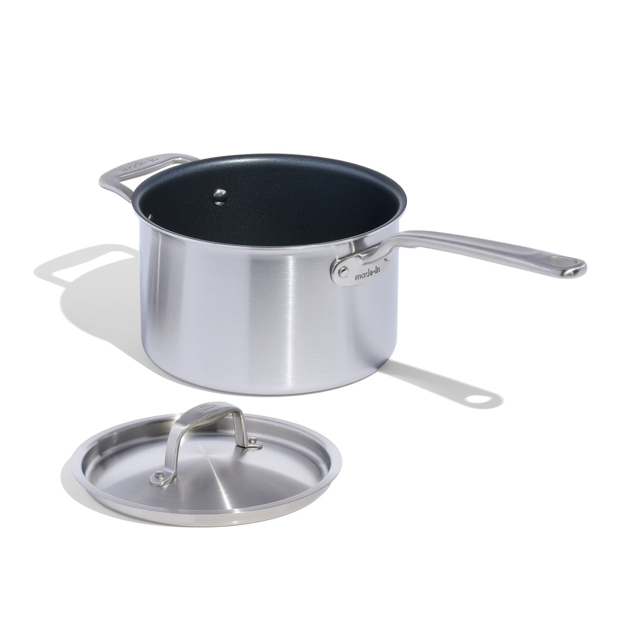 MADE IN® ProCoat Non-stick Saucepan with Lid: 4 QT